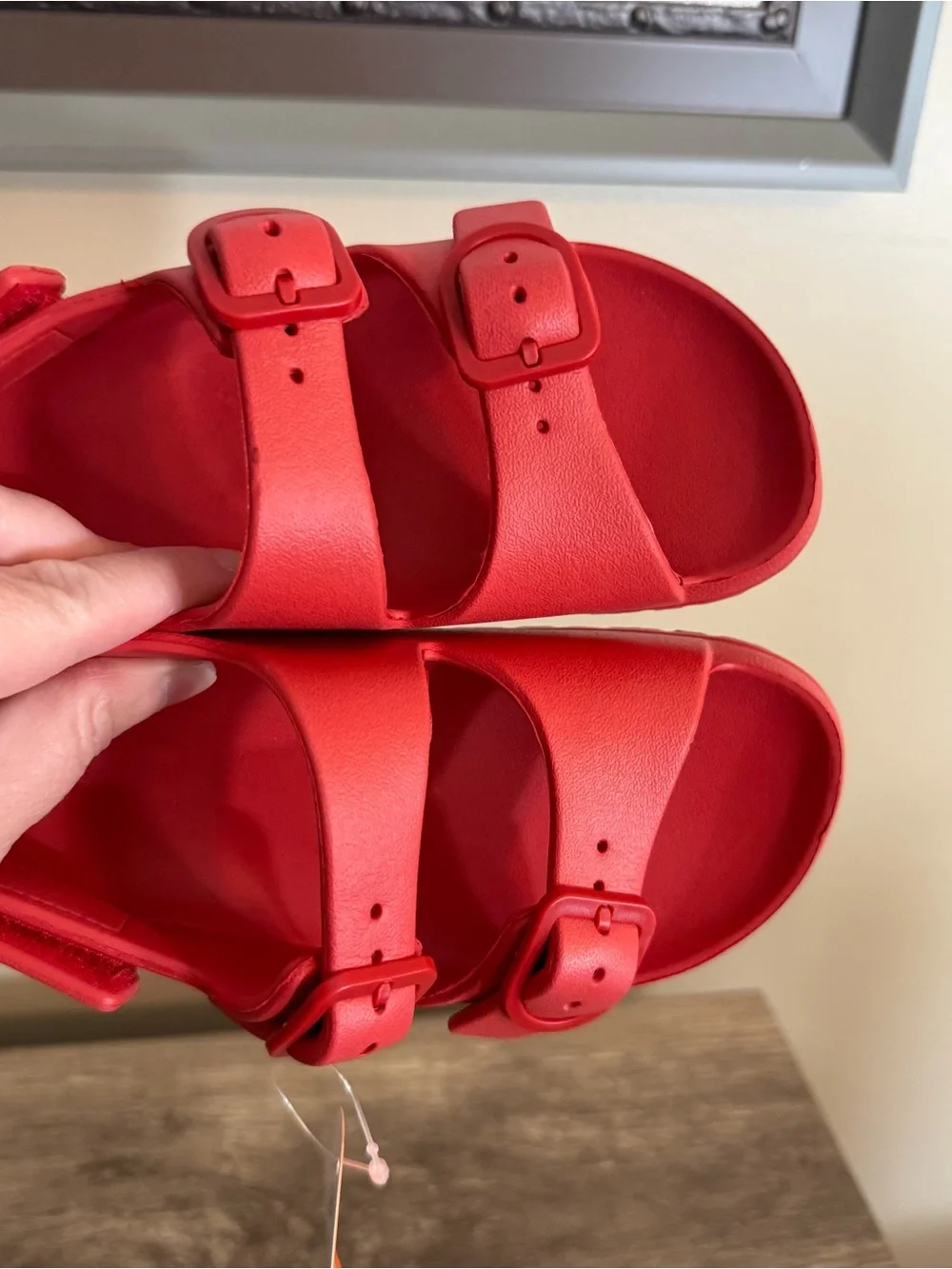 Wonder nation EVA Sandals Red Kids Size 11/12 Summer 4th of July